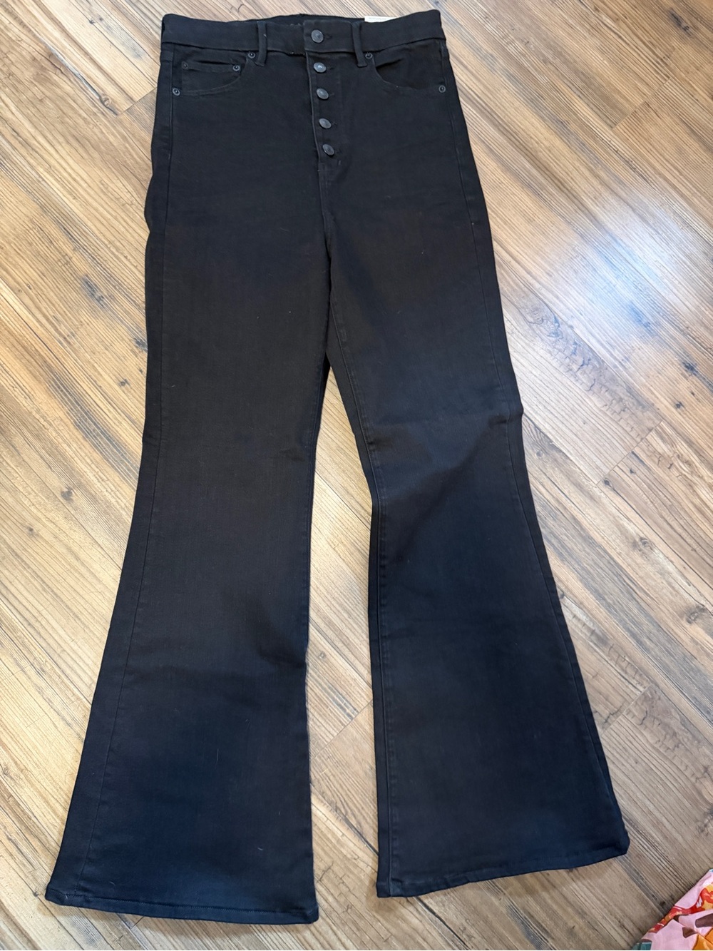 American Eagle Outfitters Black High-Rise Flare Jeans